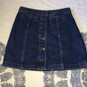 Top shop denim skirt